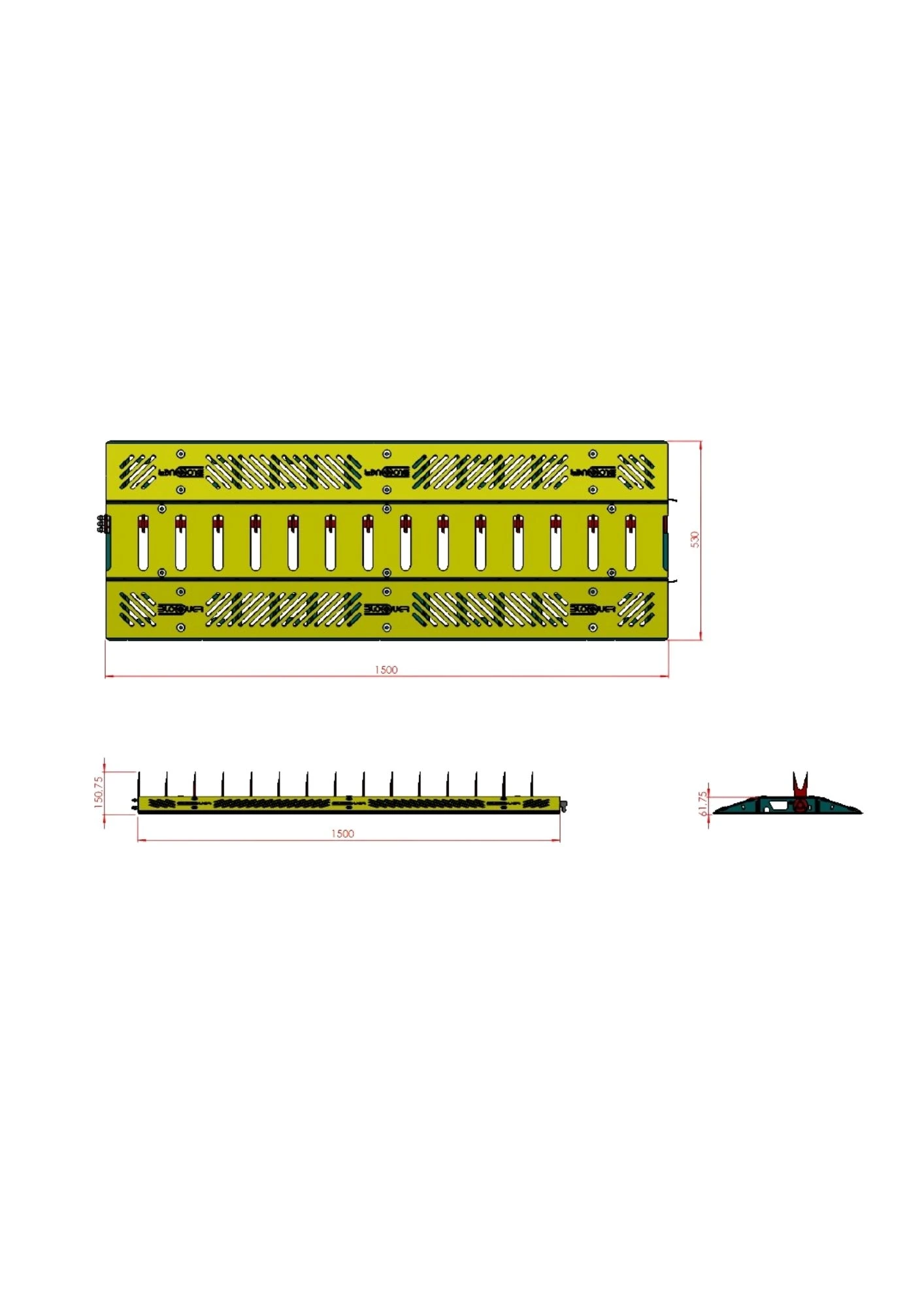Diagrama — Dilacerador de Pneus tiger Ramp