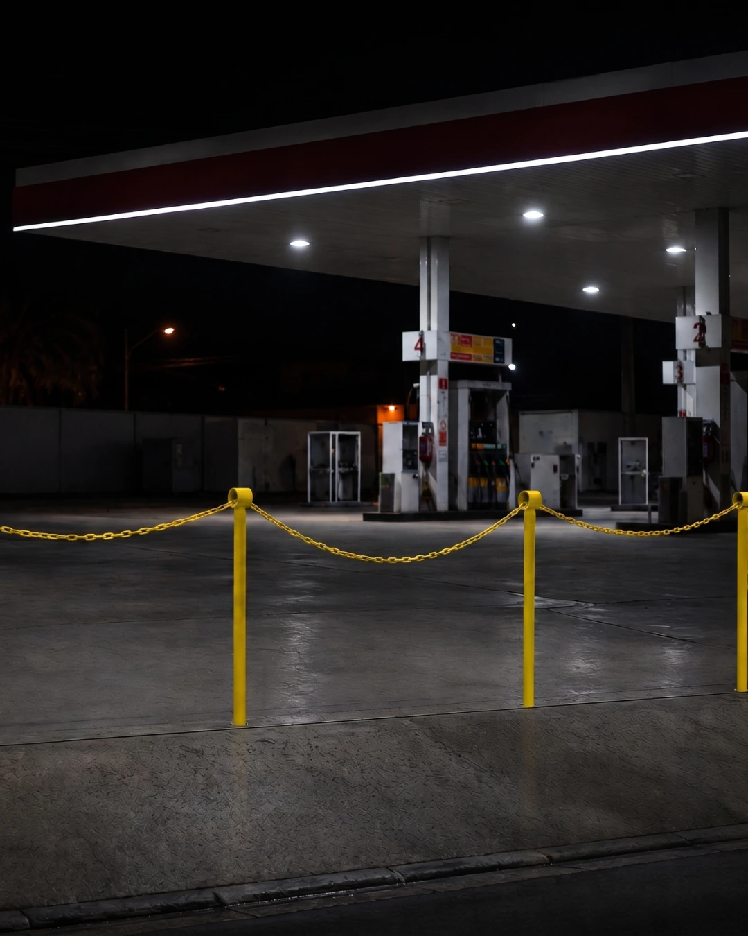 Aplicação de Bollard Fixo Limitador de Vaga