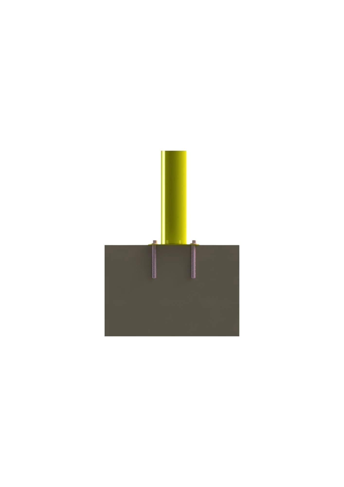 Diagrama — Bollard Base Dupla em formato u Parafusado