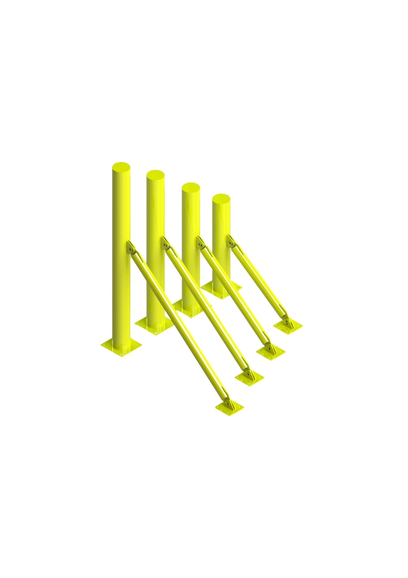 Diagrama — Bollard Fixo Parafusado com Mão Francesa