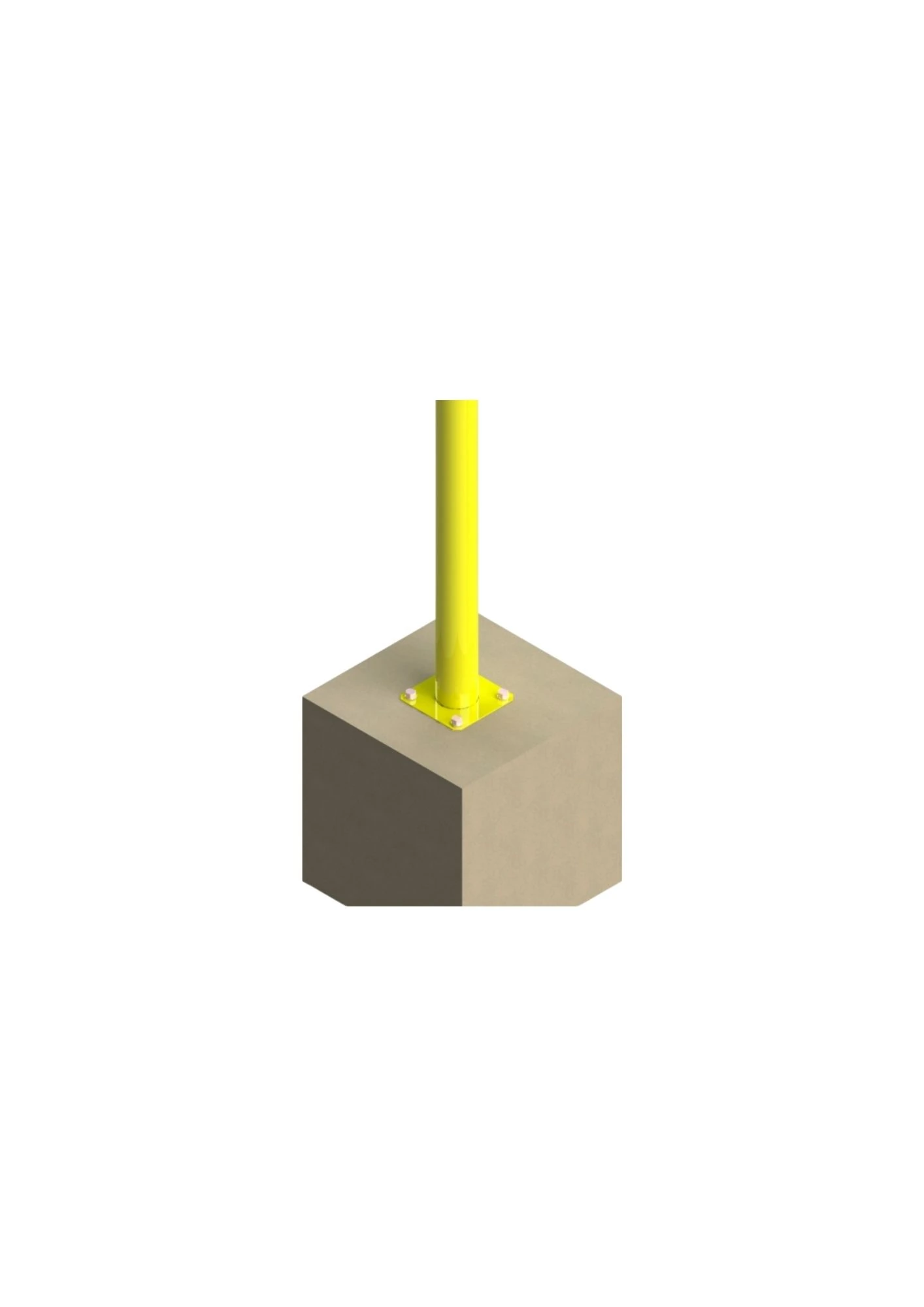 Diagrama — Bollard Base Dupla em formato u Parafusado