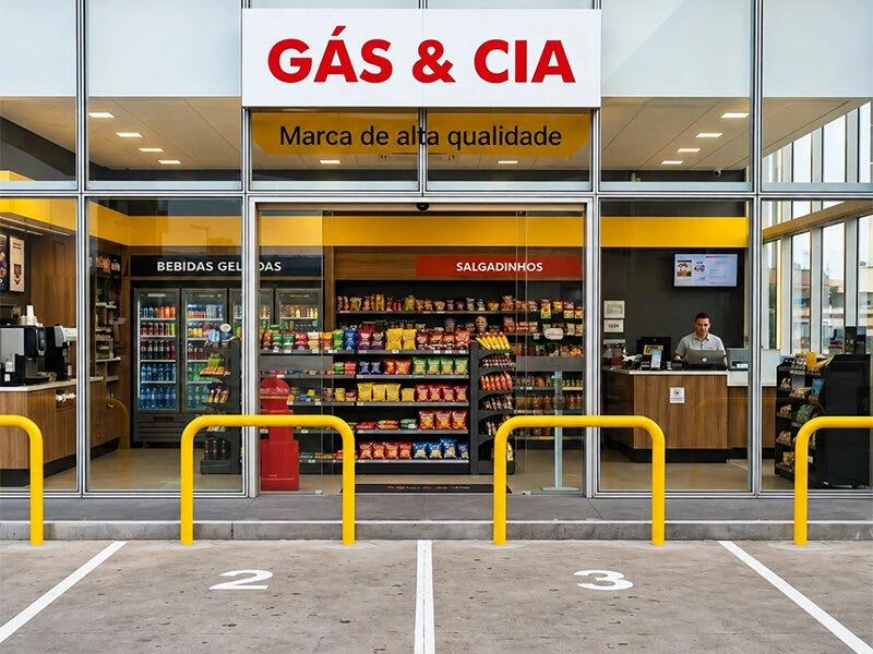 Bollard Base Dupla em formato u engastado